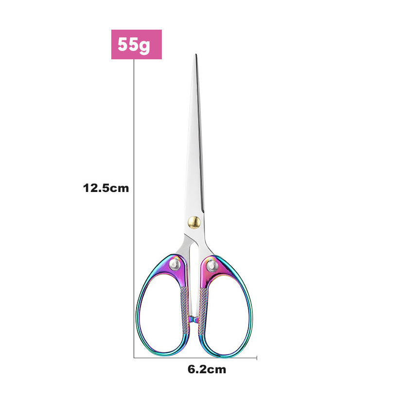 DRAGONSMILE Stainless Steel Scissors with Gold Titanium Coated Handles