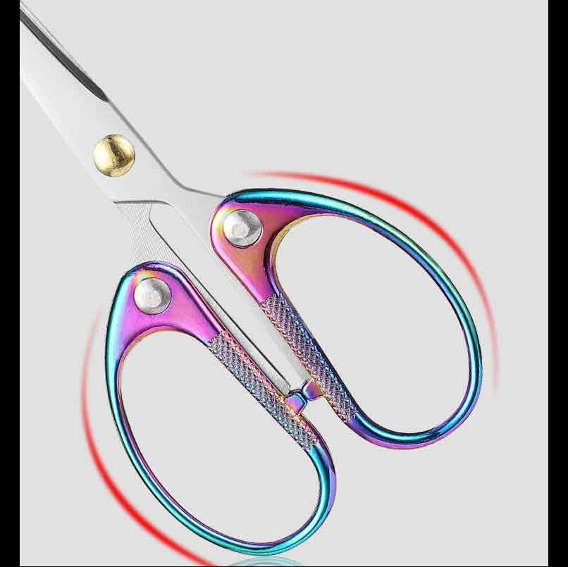 DRAGONSMILE Stainless Steel Scissors with Gold Titanium Coated Handles