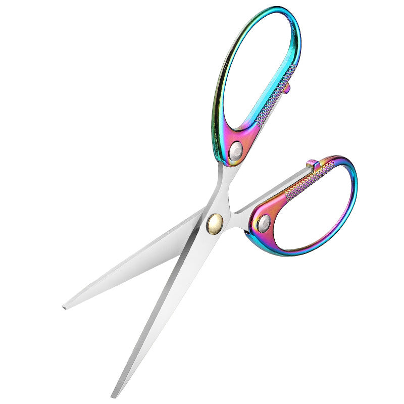 DRAGONSMILE Stainless Steel Scissors with Gold Titanium Coated Handles