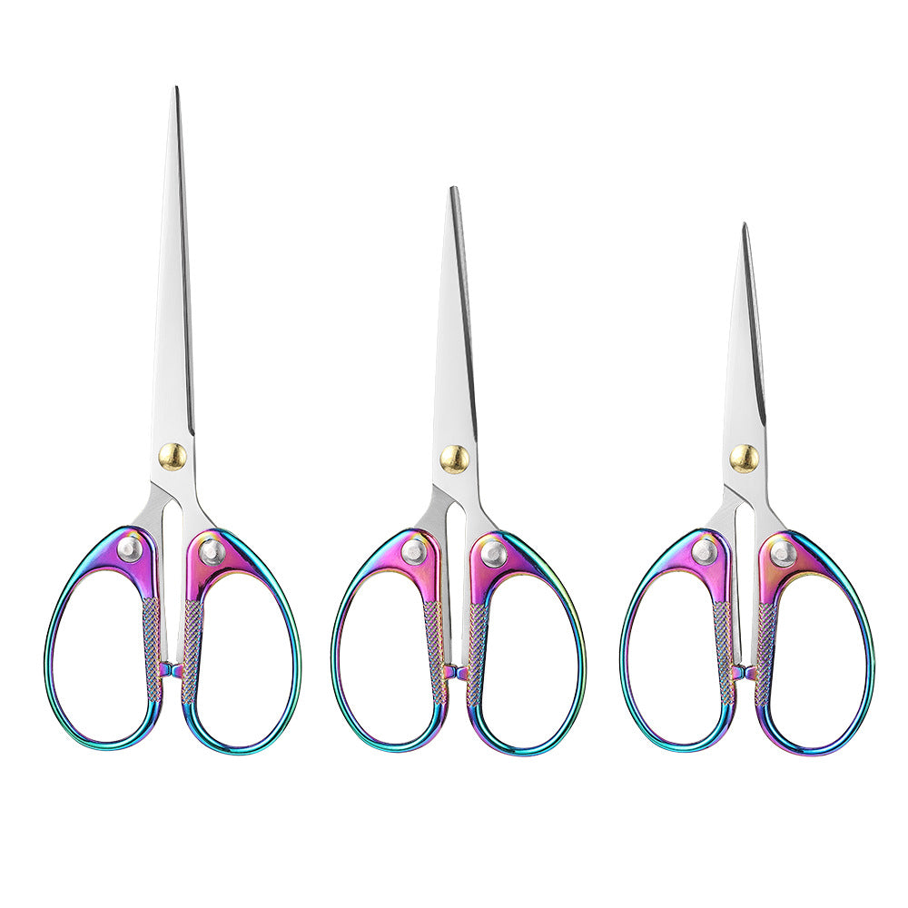 DRAGONSMILE Stainless Steel Scissors with Gold Titanium Coated Handles