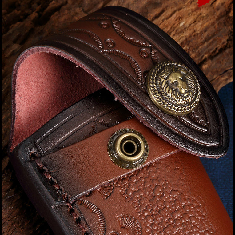 DRAGONSMILE Leather Knife Sheath for Belt