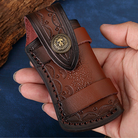 DRAGONSMILE Leather Knife Sheath for Belt
