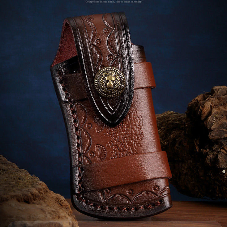 DRAGONSMILE Leather Knife Sheath for Belt