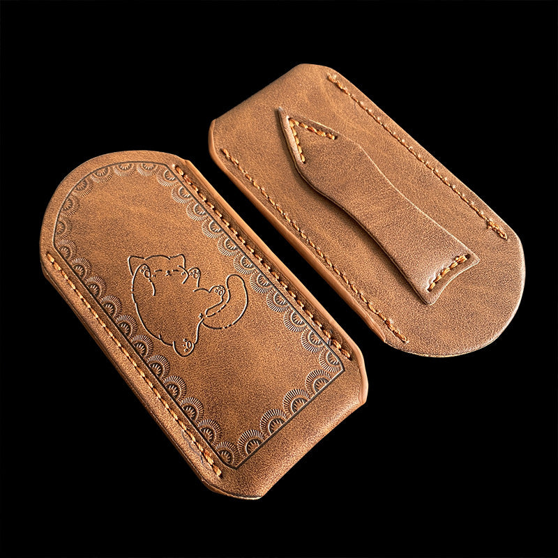 DRAGONSMILE Leather Knife Sheath for Belt