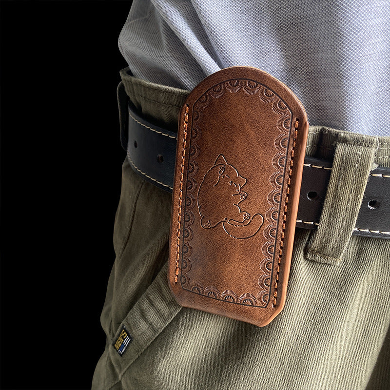 DRAGONSMILE Leather Knife Sheath for Belt