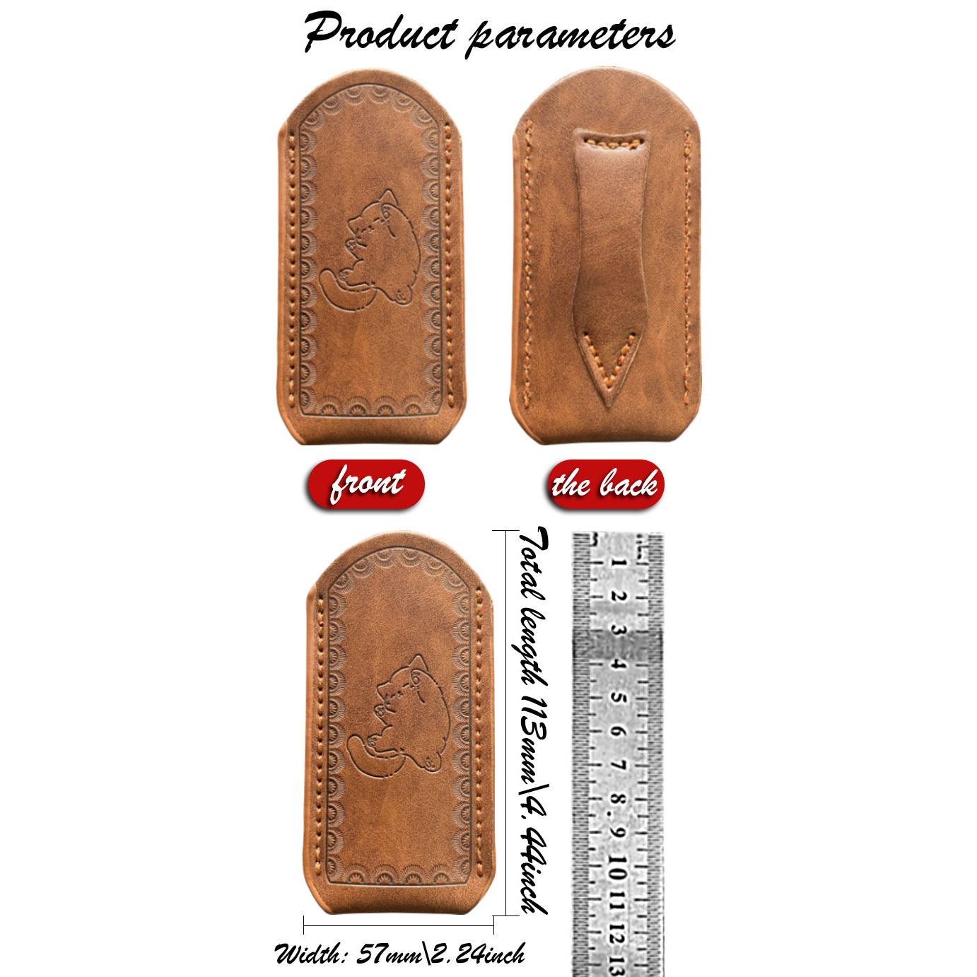 DRAGONSMILE Leather Knife Sheath for Belt