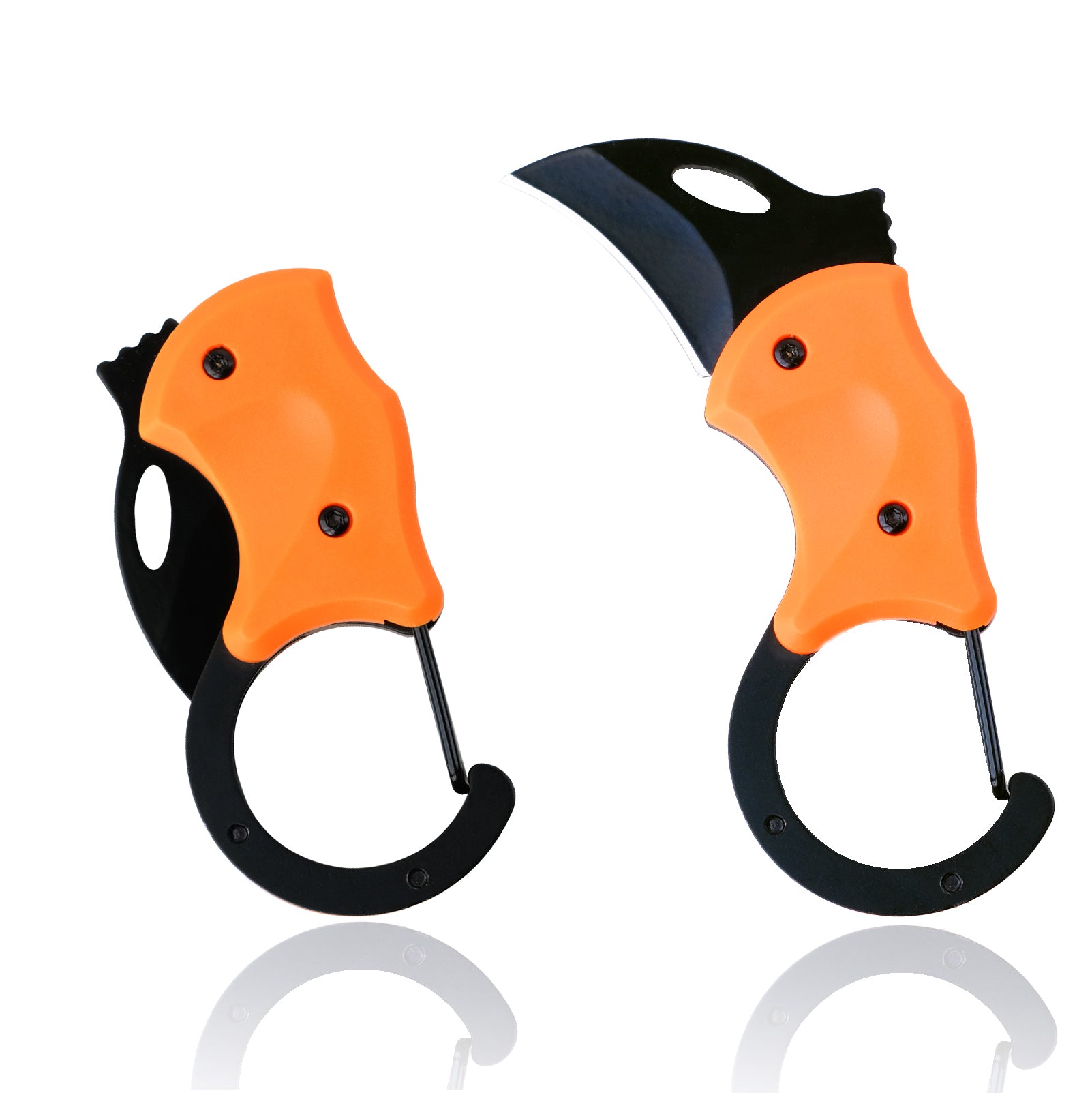 DRAGONSMILE Small Pocket Folding Knife with carabiner, Cool Box Cutter with 1.34inch Blade