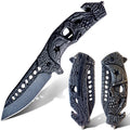 DRAGONSMILE Pocket Folding Knife with 3D Skull Handle