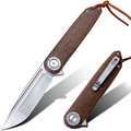 DRAGONSMILE Pocket Folding Knife, 3.5" 14C28N Blade edc Knife